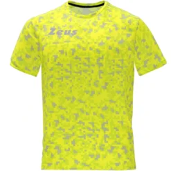 Zeus Pixel Uomo Maglietta Da Fitness Giallo Neon