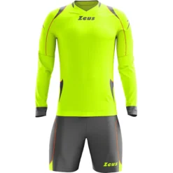 Zeus Paros Set Da Portiere Maglia A Maniche Lunghe Con Pantaloncini Giallo Neon