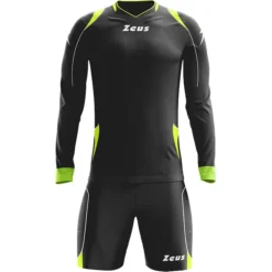 Zeus Paros Set Da Portiere Maglia A Maniche Lunghe Con Pantaloncini Nero Giallo Neon