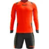 Zeus Paros Set Da Portiere Maglia A Maniche Lunghe Con Pantaloncini Arancio Neon