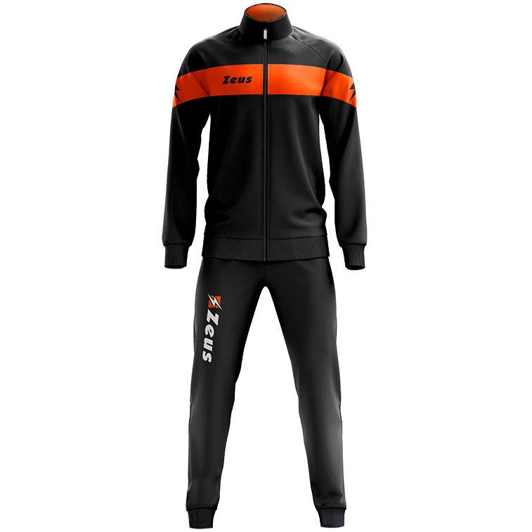 Zeus Tuta Apollo Uomo Completo Sportivo Nero Neon Arancio 1 Zeus Tuta Apollo Uomo Completo Sportivo Nero Neon Arancio