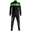 Zeus Tuta Apollo Uomo Completo Sportivo Nero Neon Verde