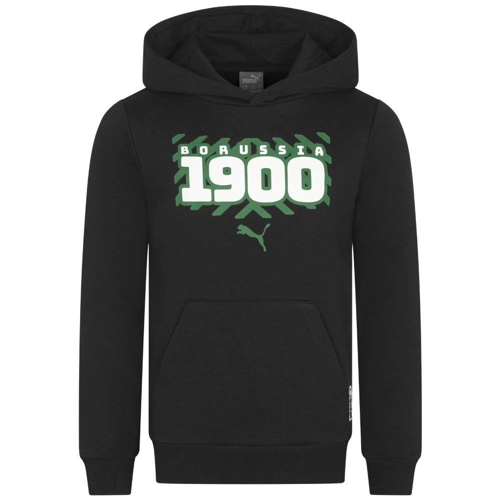 Borussia Mönchengladbach PUMA FtblCore Bambini Felpa Con Cappuccio 764167-03 1 Borussia Mönchengladbach PUMA FtblCore Bambini Felpa Con Cappuccio 764167-03