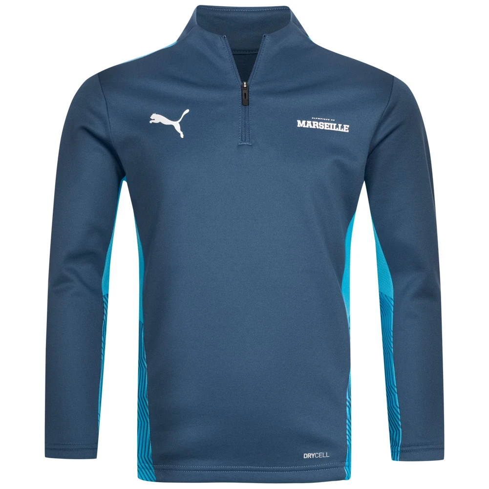 Olympique De Marseille PUMA 1/4-Zip Bambini Felpa 764386-05 1 Olympique De Marseille PUMA 1/4-Zip Bambini Felpa 764386-05