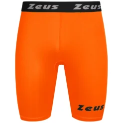 Zeus Bermuda Elastic Pro Uomo Leggings Sportivi Arancione Neon