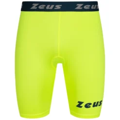 Zeus Bermuda Elastic Pro Uomo Leggings Sportivi Giallo Neon