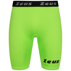 Zeus Bermuda Elastic Pro Uomo Leggings Sportivi Verde Neon