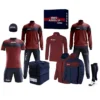 Zeus Apollo Set Da Calcio Box Teamwear Da 12 Pezzi Navy Rosso Scuro