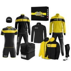 Zeus Apollo Set Da Calcio Box Teamwear Da 12 Pezzi Nero Giallo
