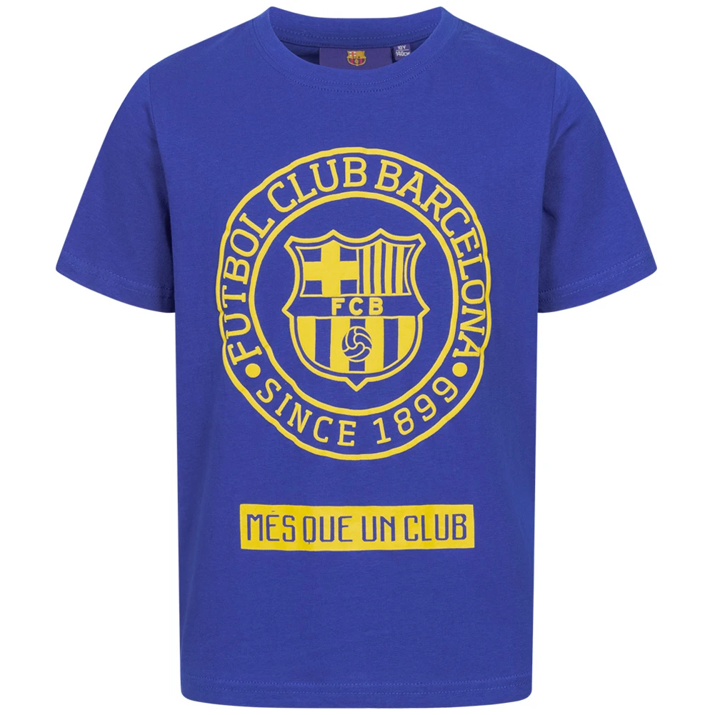 FC Barcelona Emblem Bambini T-shirt Blu FCB-2-024 1 FC Barcelona Emblem Bambini T-shirt Blu FCB-2-024