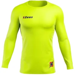 Zeus Fisiko Baselayer Maglietta Aderente A Maniche Lunghe Giallo Neon