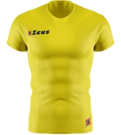 Zeus Fisiko Baselayer Maglietta Aderente A Maniche Corte Giallo