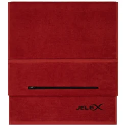 JELEX "100FIT" Asciugamano Da Palestra Con Tasca Rosso -Negozio al dettaglio Zeus JLX 284 4