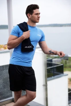 JELEX "100FIT" Asciugamano Da Palestra Con Tasca Nero -Negozio al dettaglio Zeus JLX 92 2 2 neu