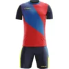 Zeus Kit Alex Uomo Set Da Calcio Con Shorts Rosso Royal Blue