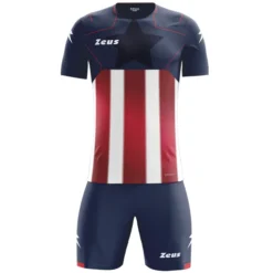 Zeus Kit Hero Set Da Calcio Con Shorts Blu Rosso