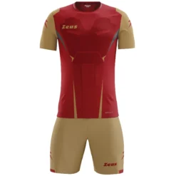 Zeus Kit Hero Set Da Calcio Con Shorts Oro Rosso