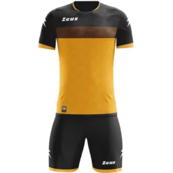 Zeus Icon Teamwear Set Maglia Con Pantaloncini Ambra Nera