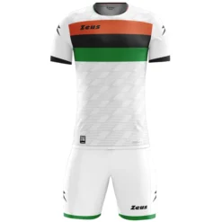Zeus Icon Teamwear Set Maglia Con Pantaloncini Bianco Nero Verde