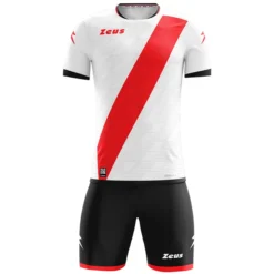 Zeus Icon Teamwear Set Maglia Con Pantaloncini Bianco Rosso