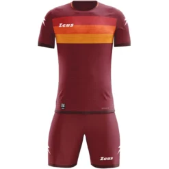 Zeus Icon Teamwear Set Maglia Con Pantaloncini Arancione Rosso Scuro