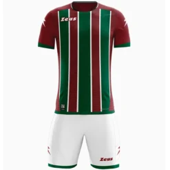 Zeus Icon Teamwear Set Maglia Con Pantaloncini Bianco Rosso Scuro