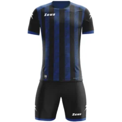 Zeus Icon Teamwear Set Maglia Con Pantaloncini Nero Royal Blue