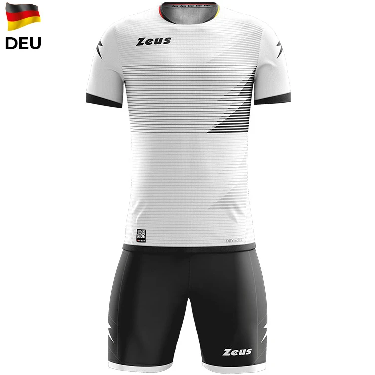 Zeus Mundial Teamwear Set Maglia Con Pantaloncini Bianco Nero 1 Zeus Mundial Teamwear Set Maglia Con Pantaloncini Bianco Nero