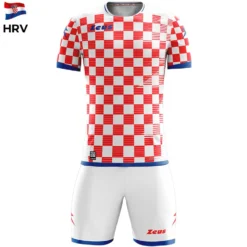 Zeus Mundial Teamwear Set Maglia Con Pantaloncini Bianco Rosso