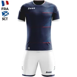 Zeus Mundial Teamwear Set Maglia Con Pantaloncini Bianco Navy
