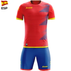 Zeus Mundial Teamwear Set Maglia Con Pantaloncini Rosso Giallo