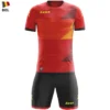 Zeus Mundial Teamwear Set Maglia Con Pantaloncini Rosso Nero
