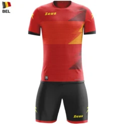 Zeus Mundial Teamwear Set Maglia Con Pantaloncini Rosso Nero