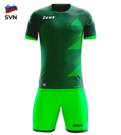 Zeus Mundial Teamwear Set Maglia Con Pantaloncini Neon Verde