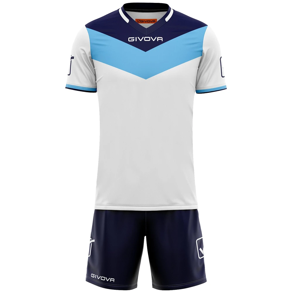 Givova Kit Campo Set Maglia + Shorts Navy / Azzurro 2 Givova Kit Campo Set Maglia + Shorts Navy / Azzurro - immagine 2