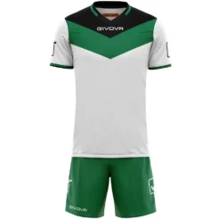 Givova Kit Campo Set Maglia + Shorts Nero/verde -Negozio al dettaglio Zeus KITC53 1013 1 neu