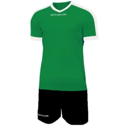 Givova Kit Revolution Maglia Da Calcio Con Pantaloncini Verde Nero