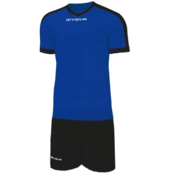 Givova Kit Revolution Maglietta Da Calcio Con Shorts Blu Nero