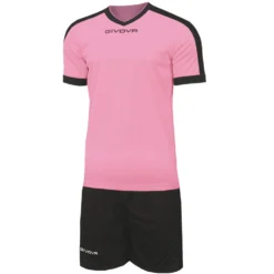 Givova Kit Revolution Maglietta Da Calcio Con Shorts Rosa Nero