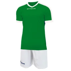 Givova Kit Revolution Maglietta Da Calcio Con Shorts Verde Bianco