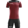 Zeus Kit Vesuvio Kit Da Calcio 2 Pezzi Rosso Scuro Nero