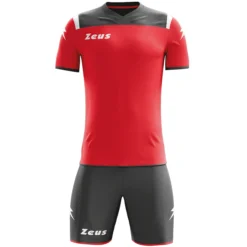 Zeus Kit Vesuvio Set Da Calcio 2 Pezzi Rosso Grigio