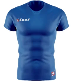 Zeus Fisiko Baselayer Maglietta Aderente A Maniche Corte Blu