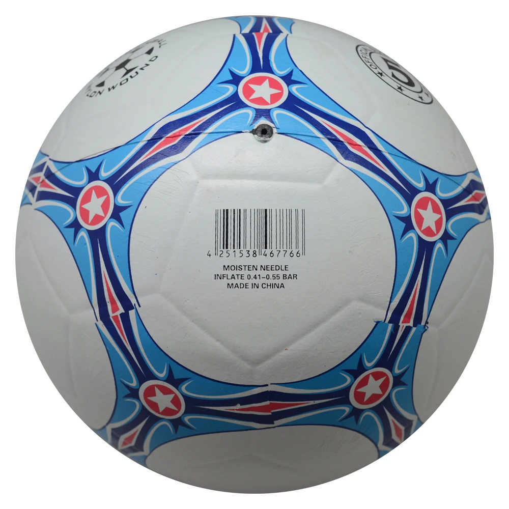 MUWO "Topscorer" Gomma Pallone Da Calcio Bianco Blu 4 MUWO "Topscorer" Gomma Pallone Da Calcio Bianco Blu - immagine 4