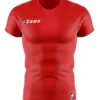 Zeus Fisiko Baselayer Maglietta Aderente A Maniche Corte Rosso