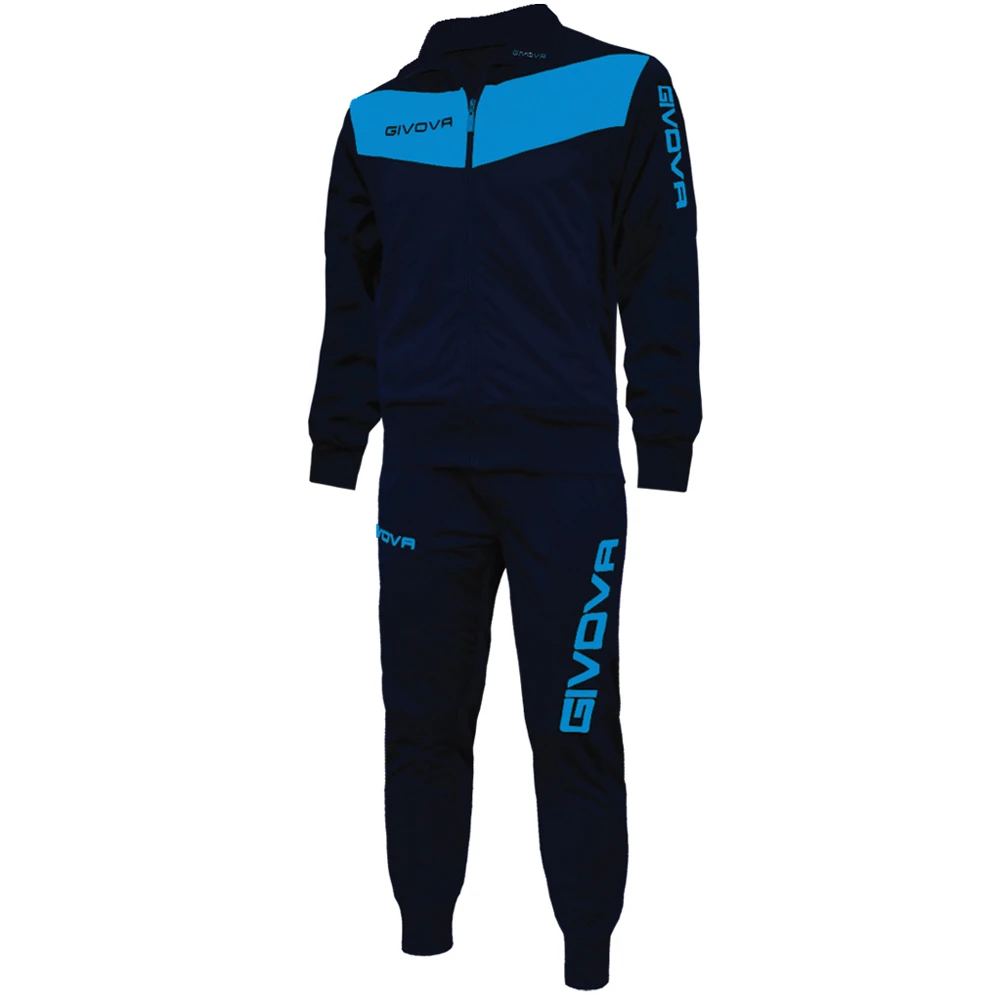 Givova Tuta Visa Completo Sportivo Blu Scuro / Turchese 2 Givova Tuta Visa Completo Sportivo Blu Scuro / Turchese - immagine 2
