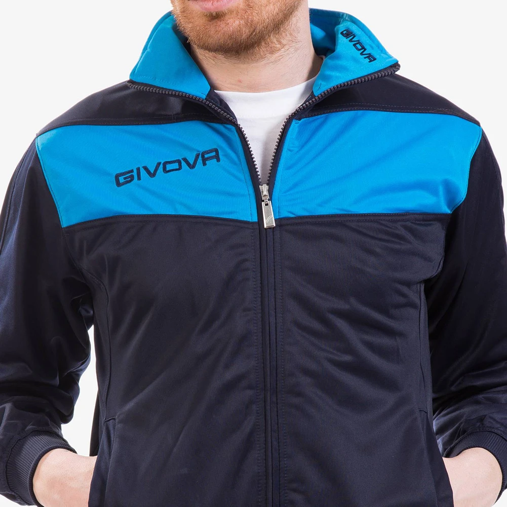 Givova Tuta Visa Completo Sportivo Blu Scuro / Turchese 4 Givova Tuta Visa Completo Sportivo Blu Scuro / Turchese - immagine 4