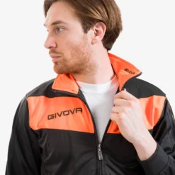 Givova Tuta Visa Tuta Sportiva Grigio / Arancio Neon -Negozio al dettaglio Zeus TR018F 2328 4plab1JwoKPrsz