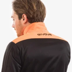 Givova Tuta Campo Completo Sportivo Nero / Arancione Neon -Negozio al dettaglio Zeus TR024F 1028 5