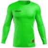 Zeus Fisiko Baselayer Maglietta Aderente A Maniche Lunghe Verde Neon